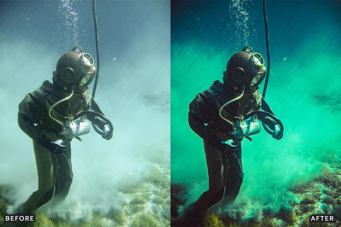 Cinematic Underwater Lightroom Presets Pack