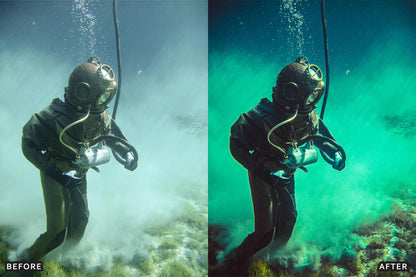 Cinematic Underwater Lightroom Presets Pack