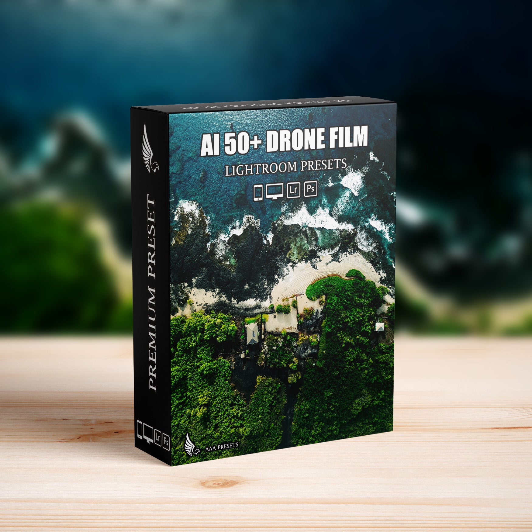 50+ AI-Optimized Cinematic Drone Lightroom Presets Bundle