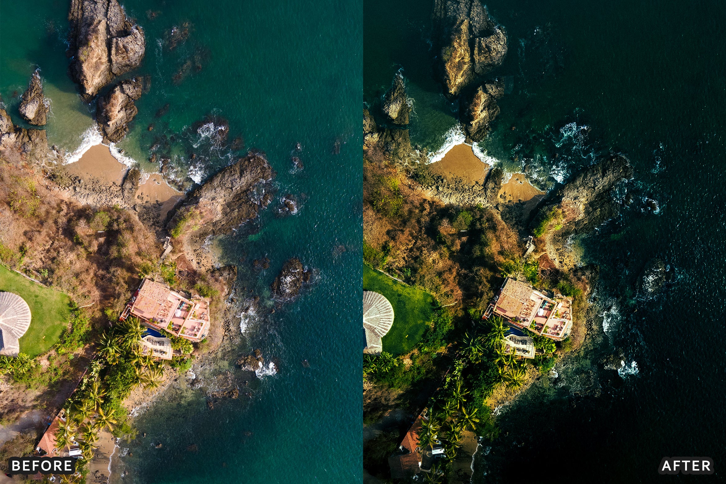 50+ AI-Optimized Cinematic Drone Lightroom Presets Bundle