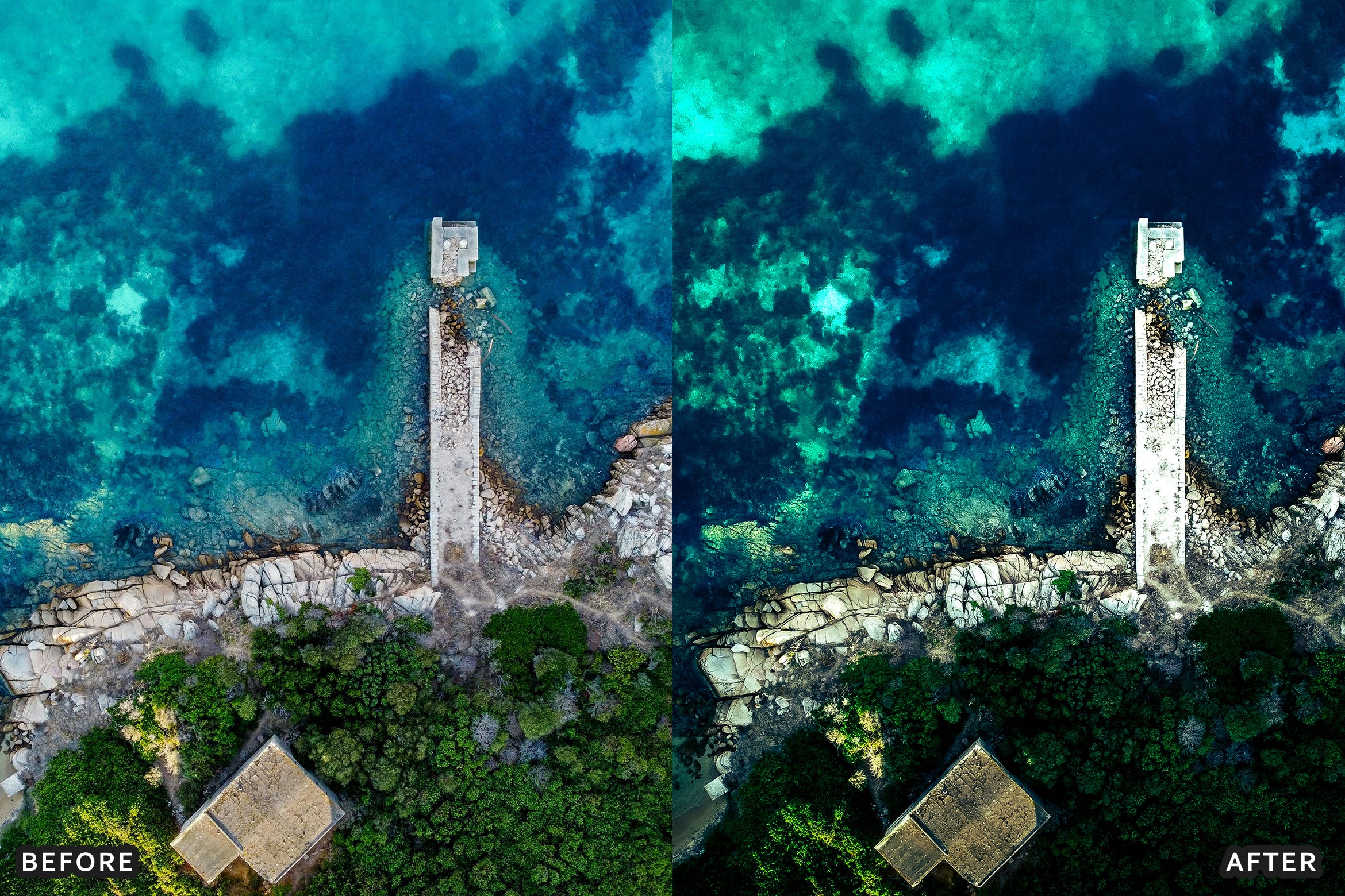 50+ AI-Optimized Cinematic Drone Lightroom Presets Bundle