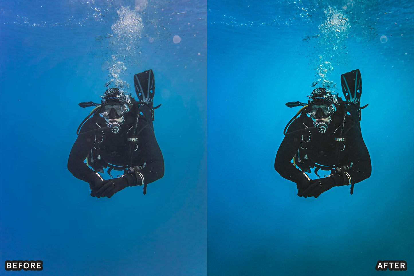 Cinematic Underwater Lightroom Presets Pack