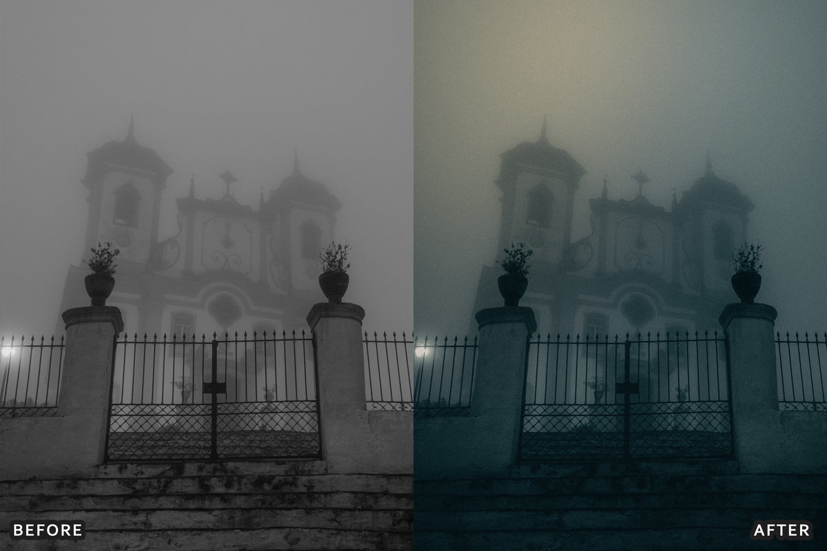 Foggy Gothic Film Lightroom Presets before and after photo example 08