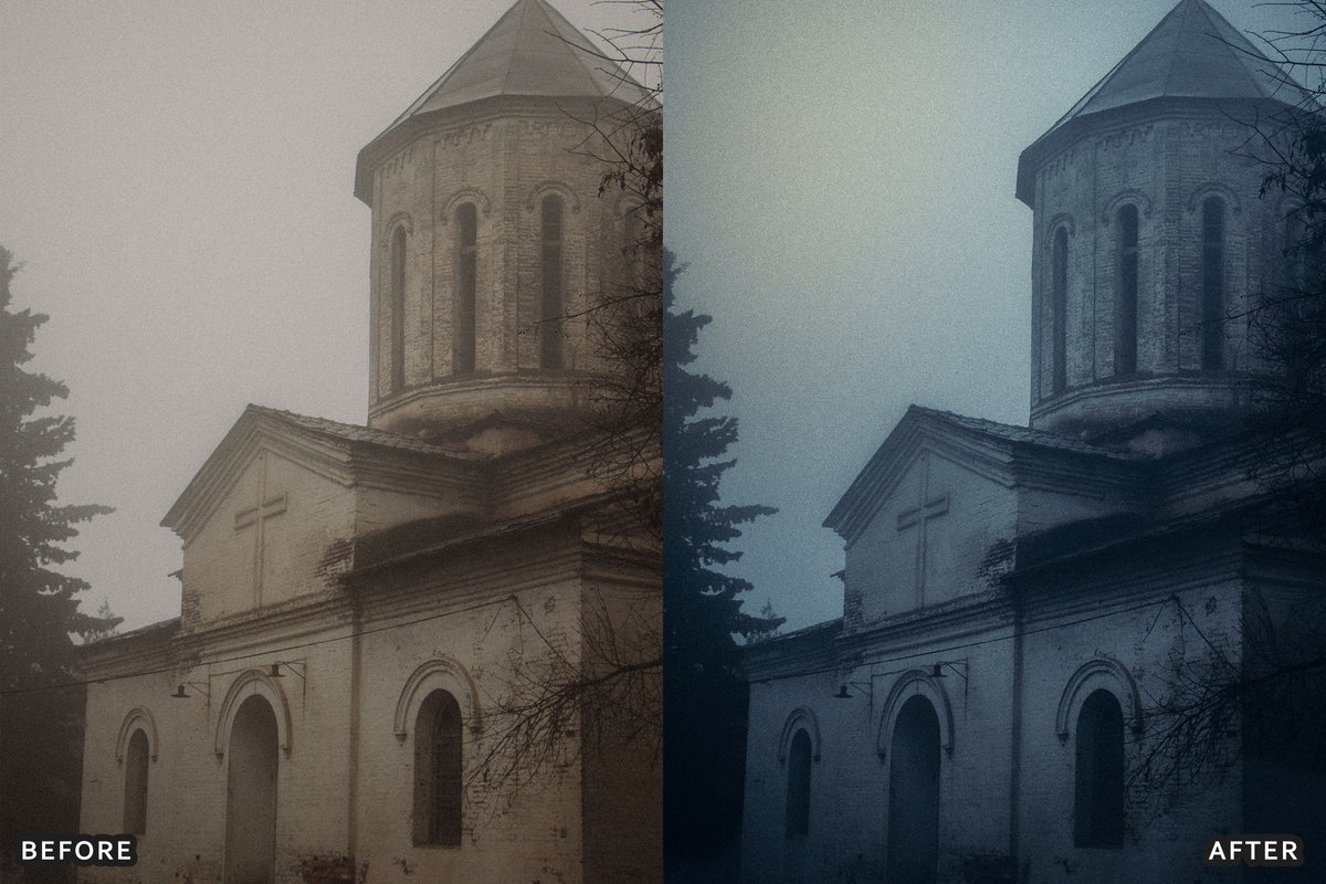 Foggy Gothic Film Lightroom Presets before and after photo example 11
