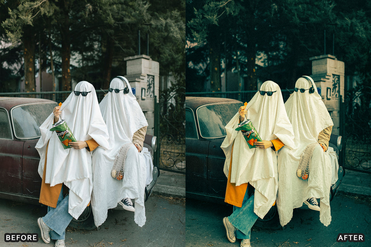 Halloween Flash Party Lightroom Presets before and after photo example 02