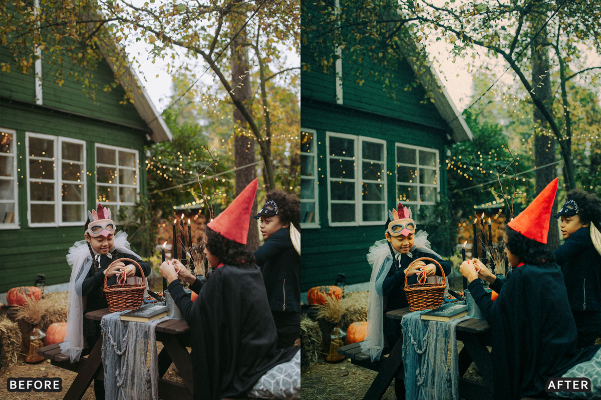 Halloween Flash Party Lightroom Presets before and after photo example 05