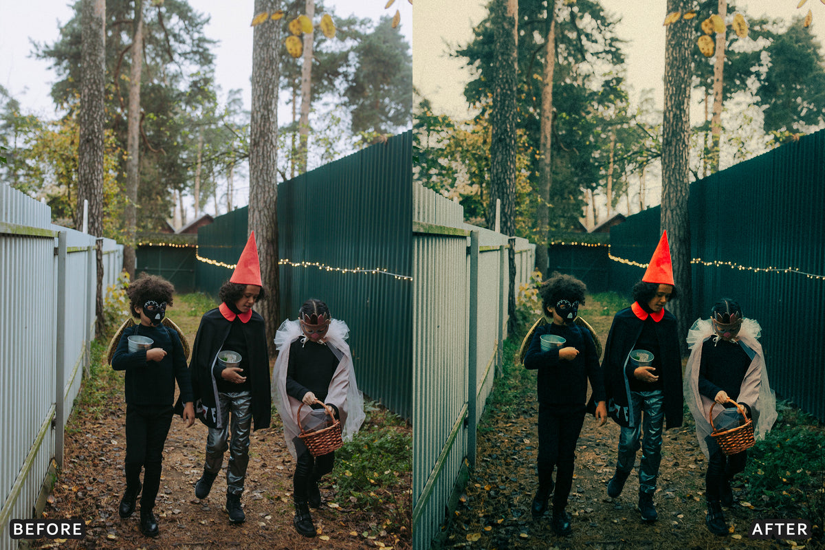 Halloween Flash Party Lightroom Presets before and after photo example 07