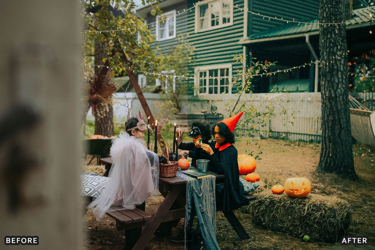 Halloween Flash Party Lightroom Presets before and after photo example 16