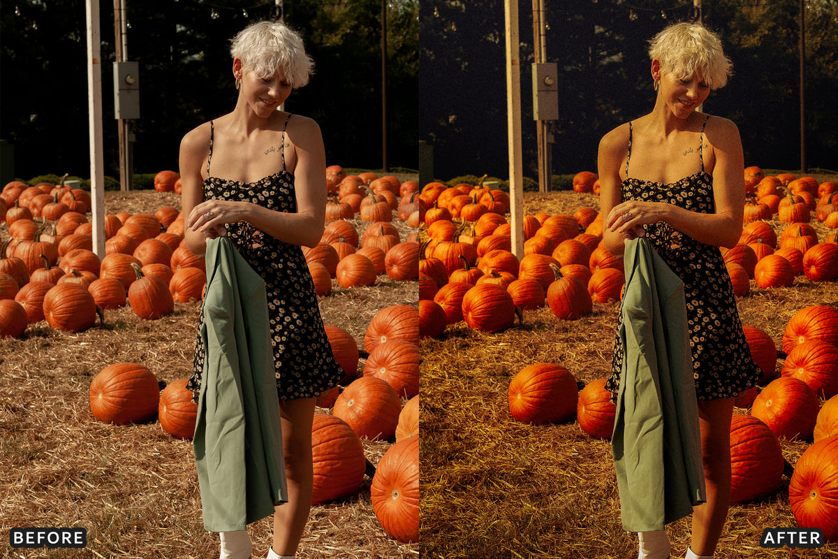 Pumpkin Patch Family Lightroom Presets before and after photo example 04