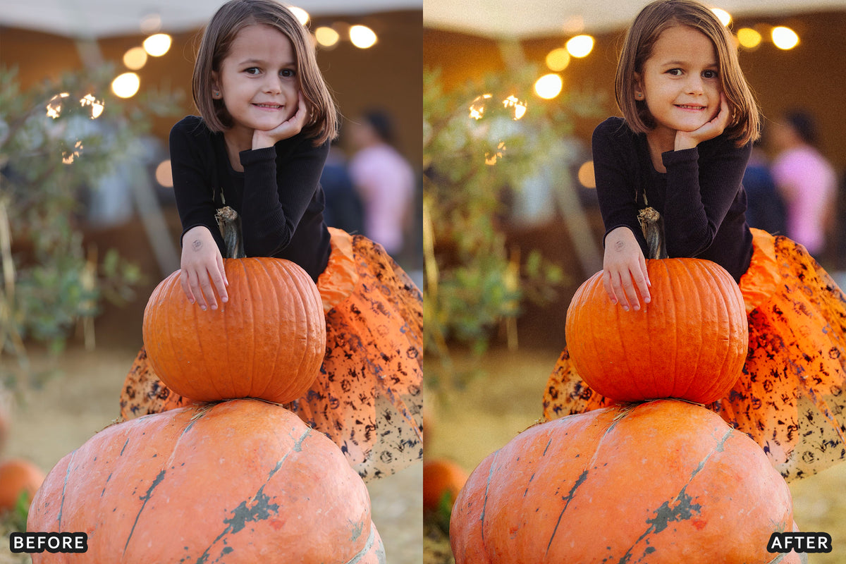 Pumpkin Patch Family Lightroom Presets before and after photo example 05