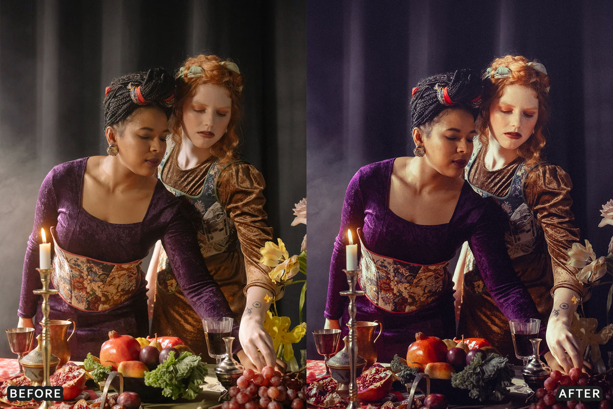 Royal Purple & Cherry Red Lightroom Presets before and after photo example 10