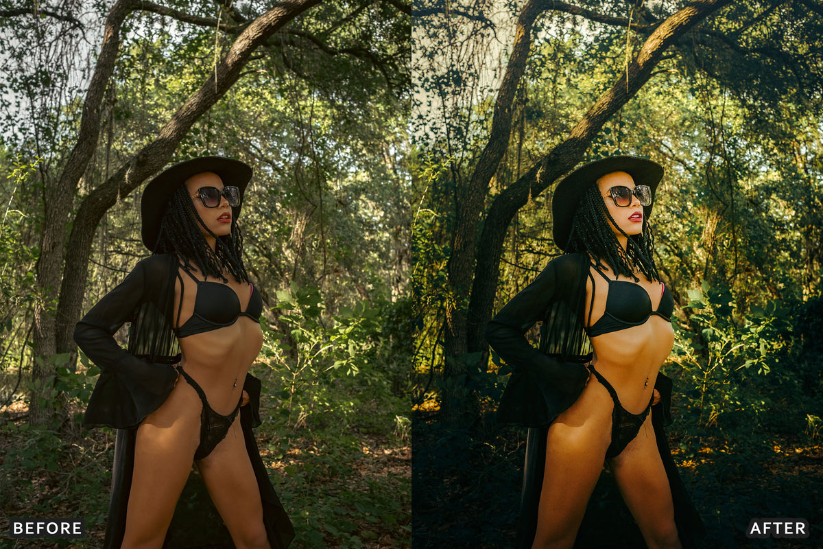 Witchcore Editorial Lightroom Presets before and after photo example 06