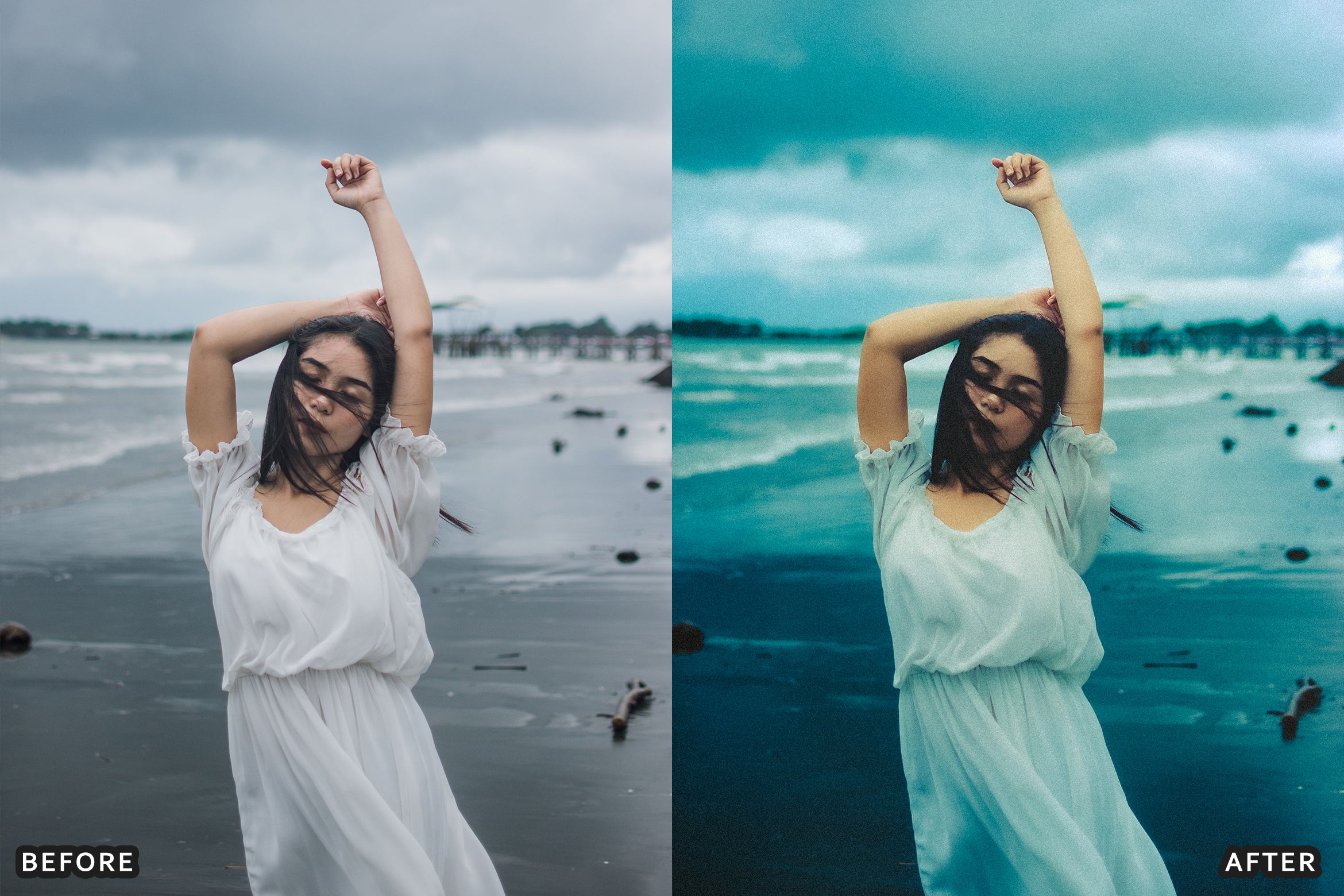 AI-Optimized Coastal Mist Portrait Lightroom Presets