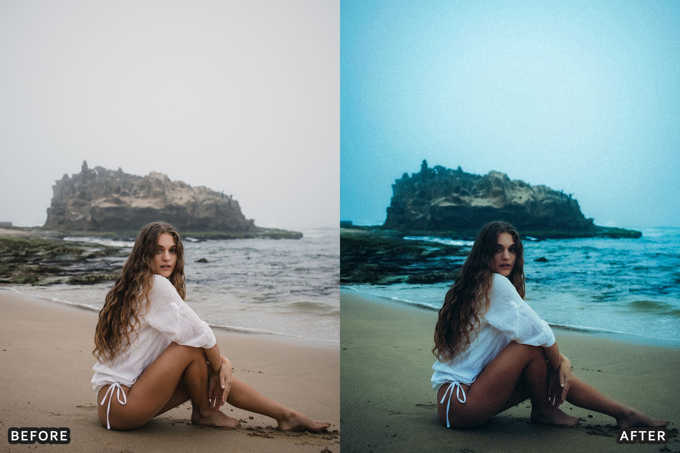 AI-Optimized Coastal Mist Portrait Lightroom Presets