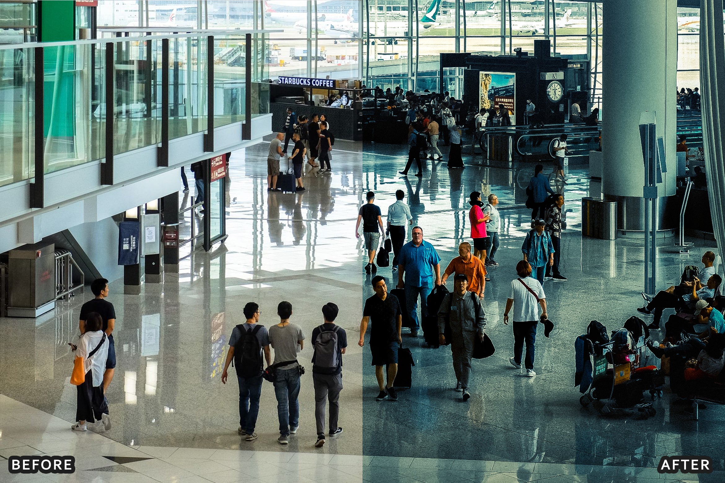 AI-Optimized Airport Terminal Film Lightroom Presets