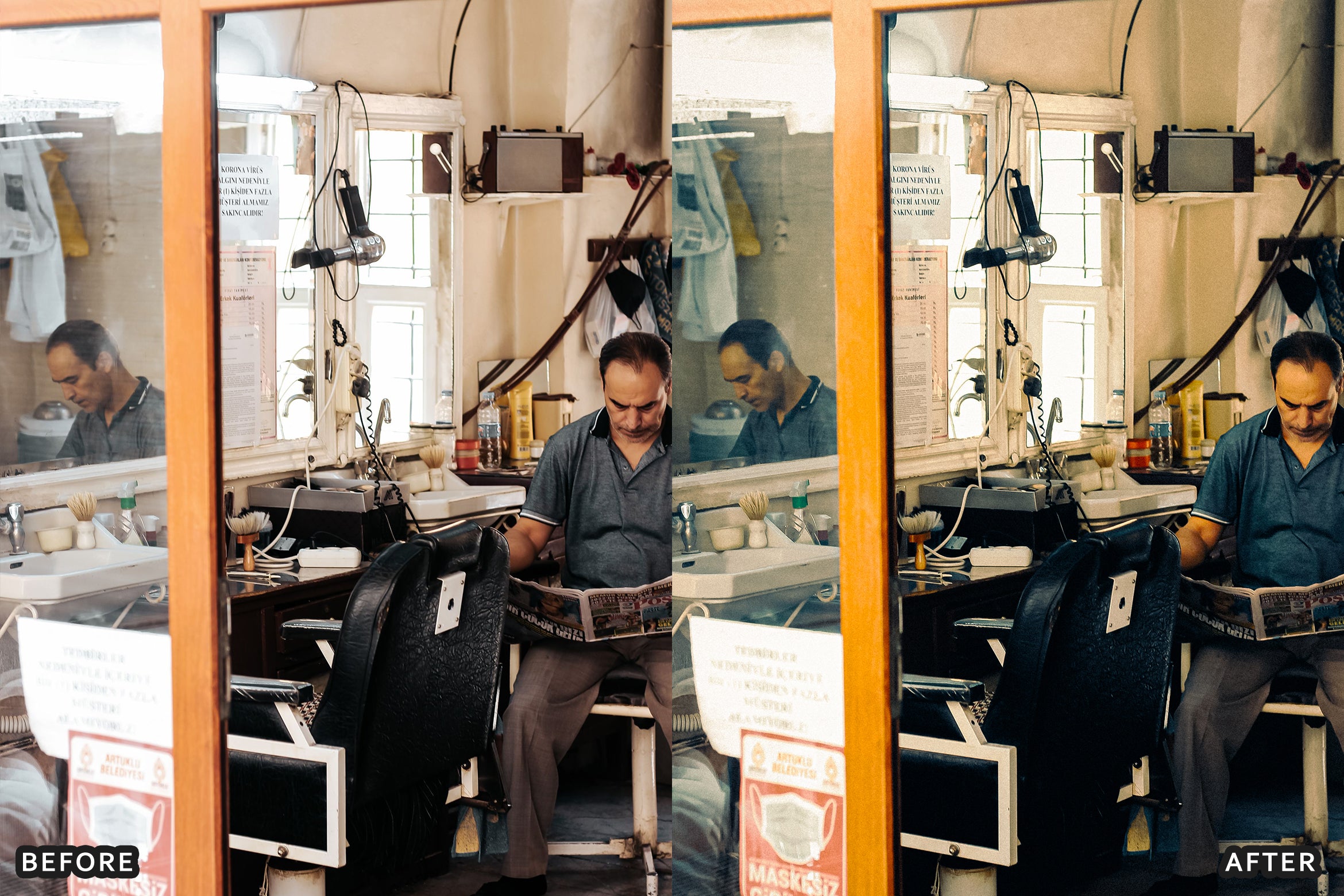 AI-Optimized Barber Shop Charcoal Lightroom Presets