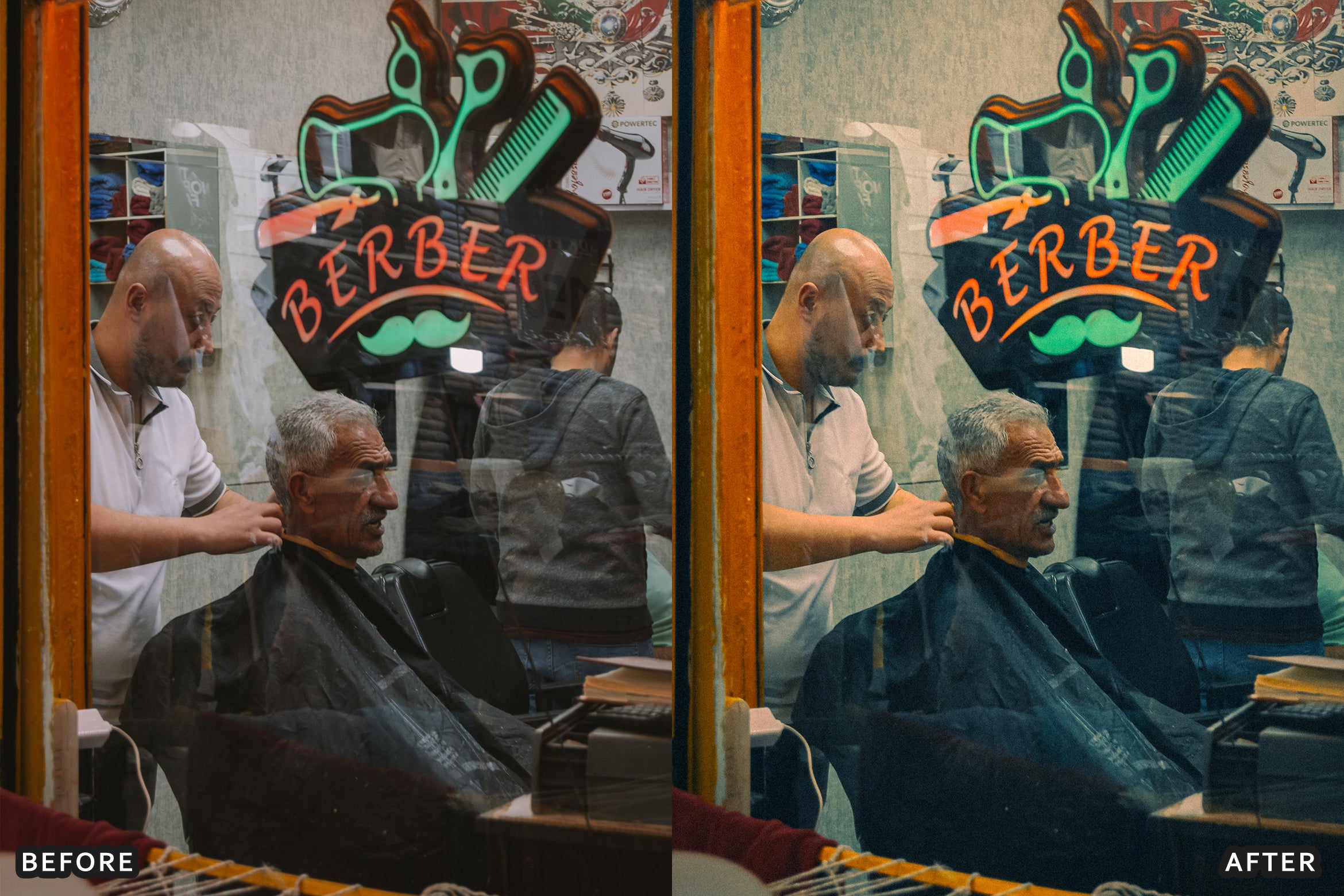 AI-Optimized Barber Shop Charcoal Lightroom Presets