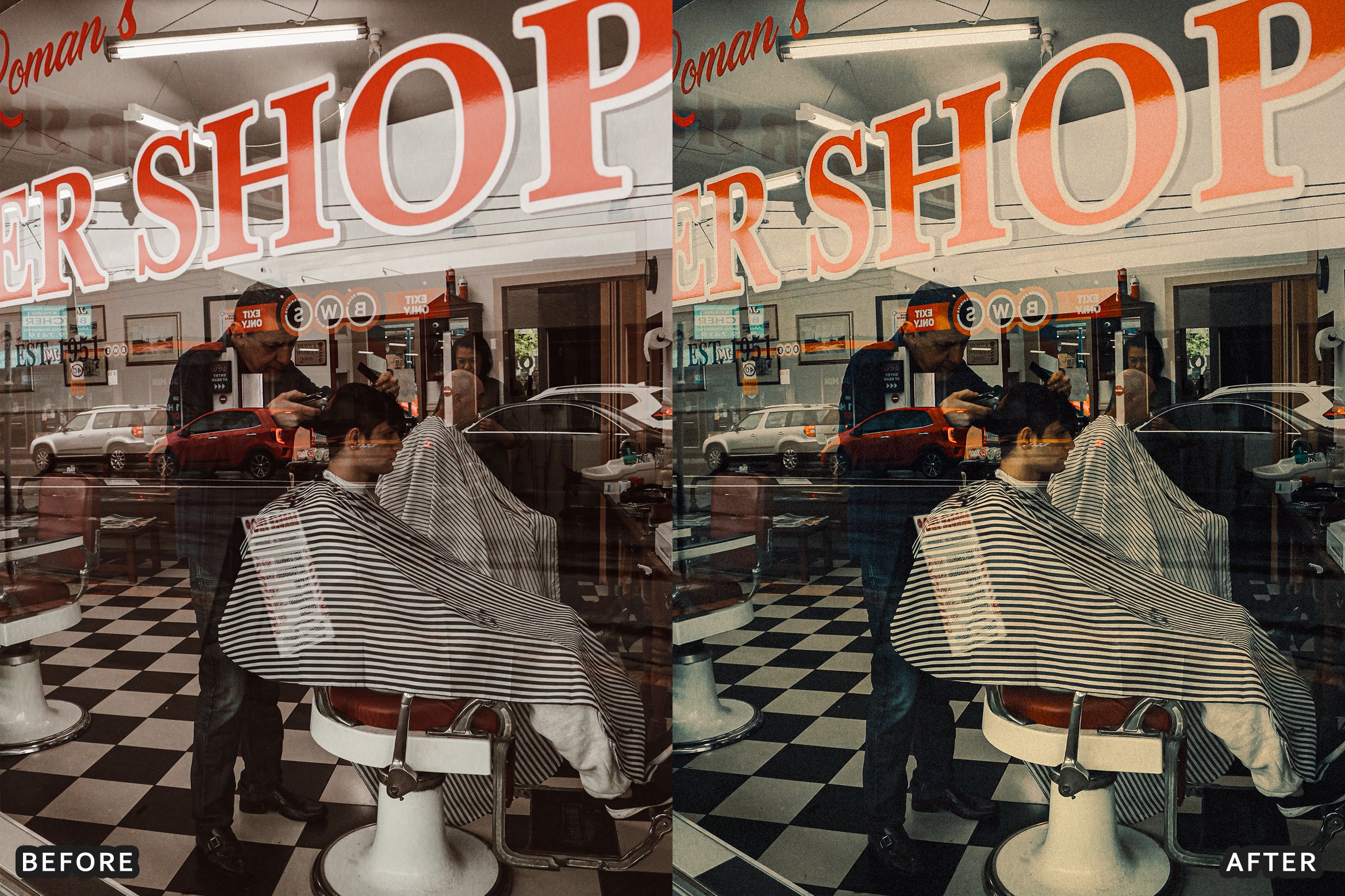 AI-Optimized Barber Shop Charcoal Lightroom Presets