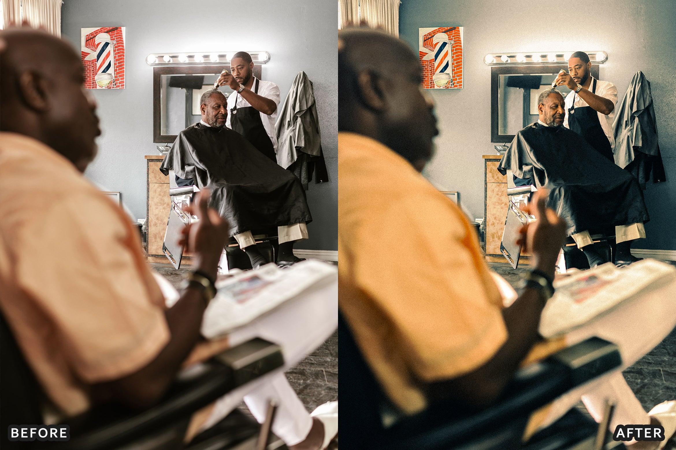AI-Optimized Barber Shop Charcoal Lightroom Presets