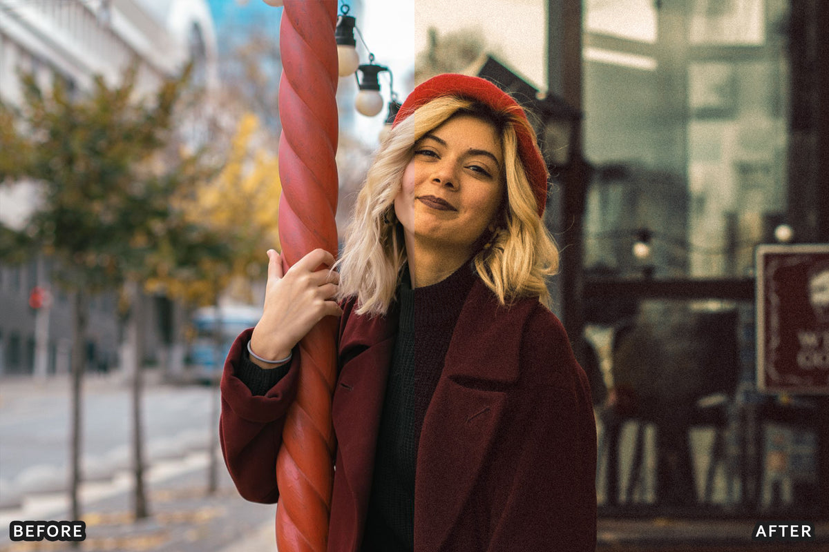 AI-Optimized Burgundy Editorial Lightroom Presets