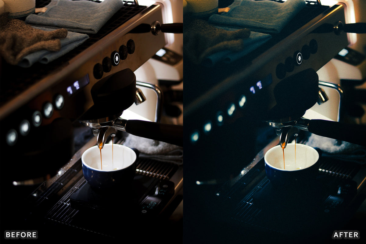 AI-Optimized Espresso Noir Café Lightroom Presets
