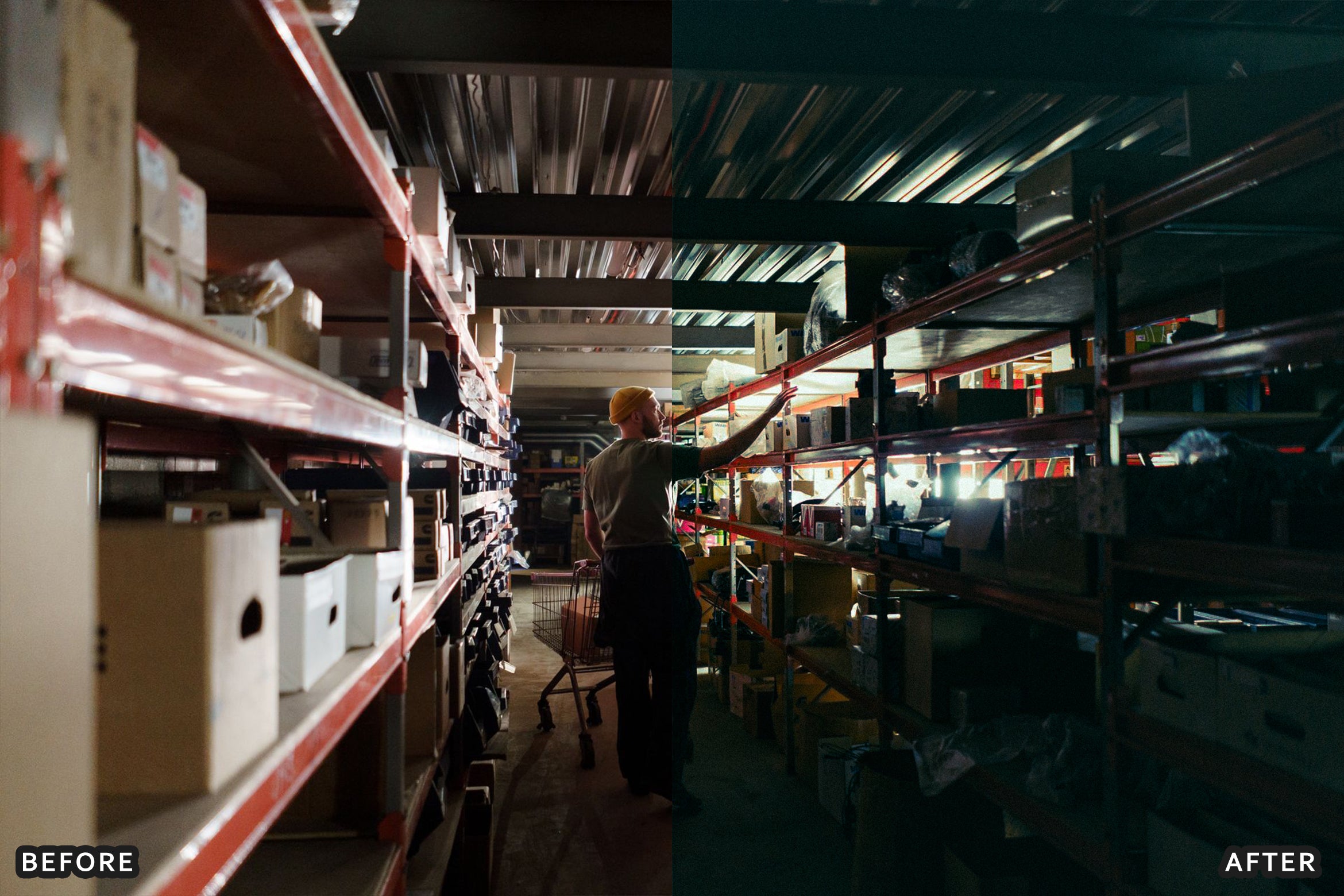 AI-Optimized Industrial Warehouse Grit Lightroom Presets