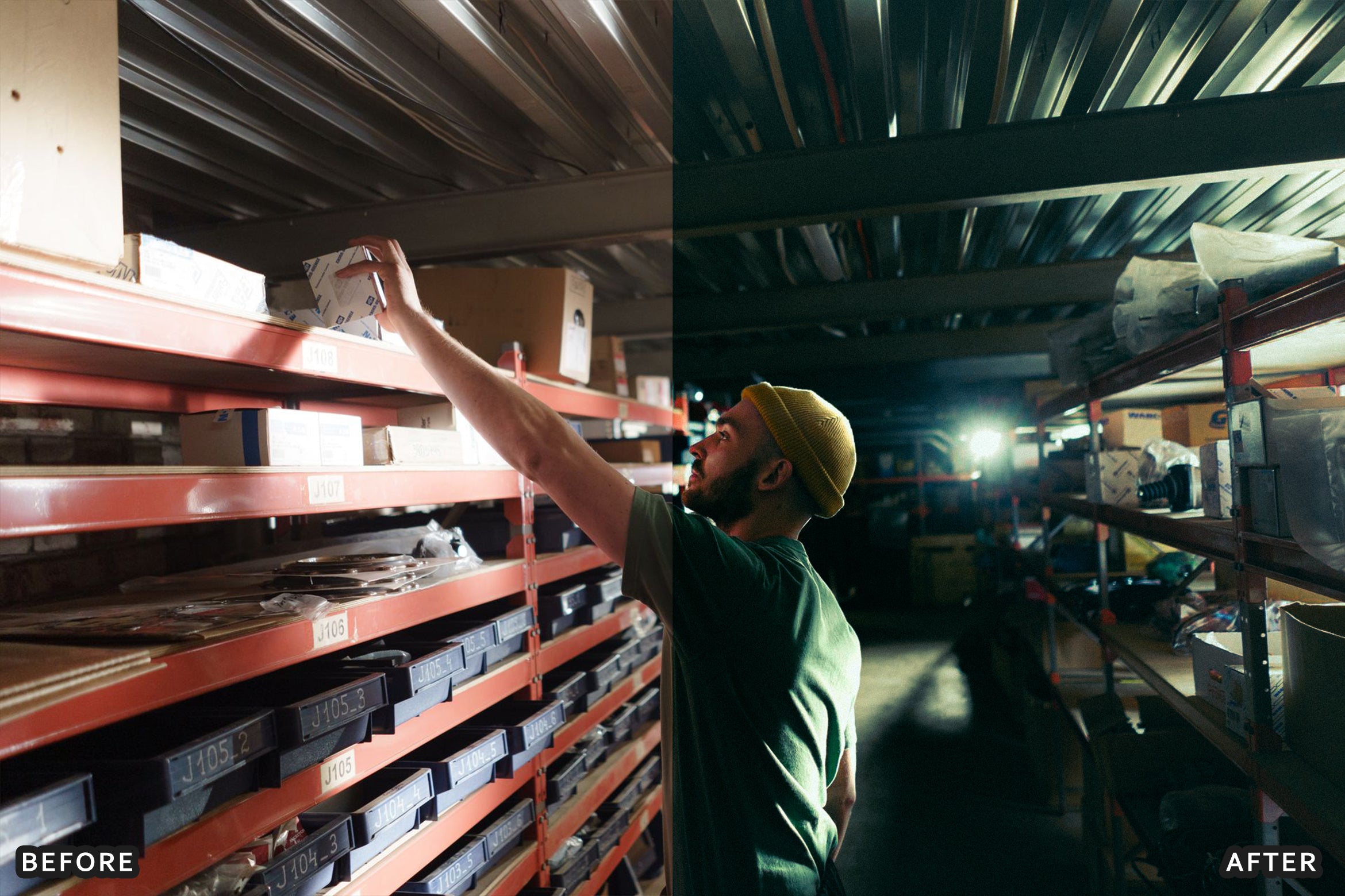 AI-Optimized Industrial Warehouse Grit Lightroom Presets