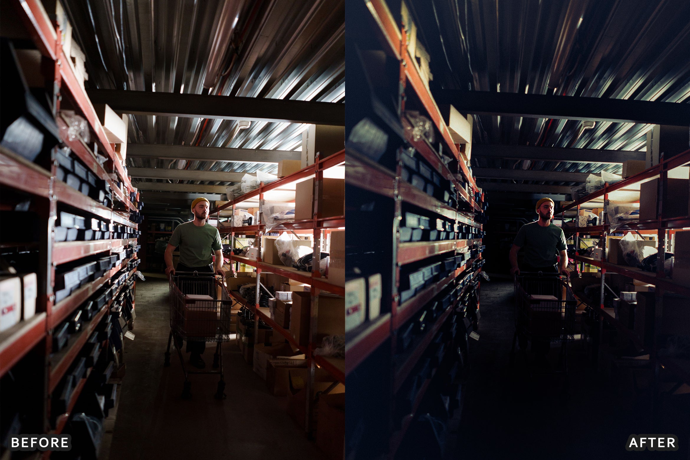 AI-Optimized Industrial Warehouse Grit Lightroom Presets