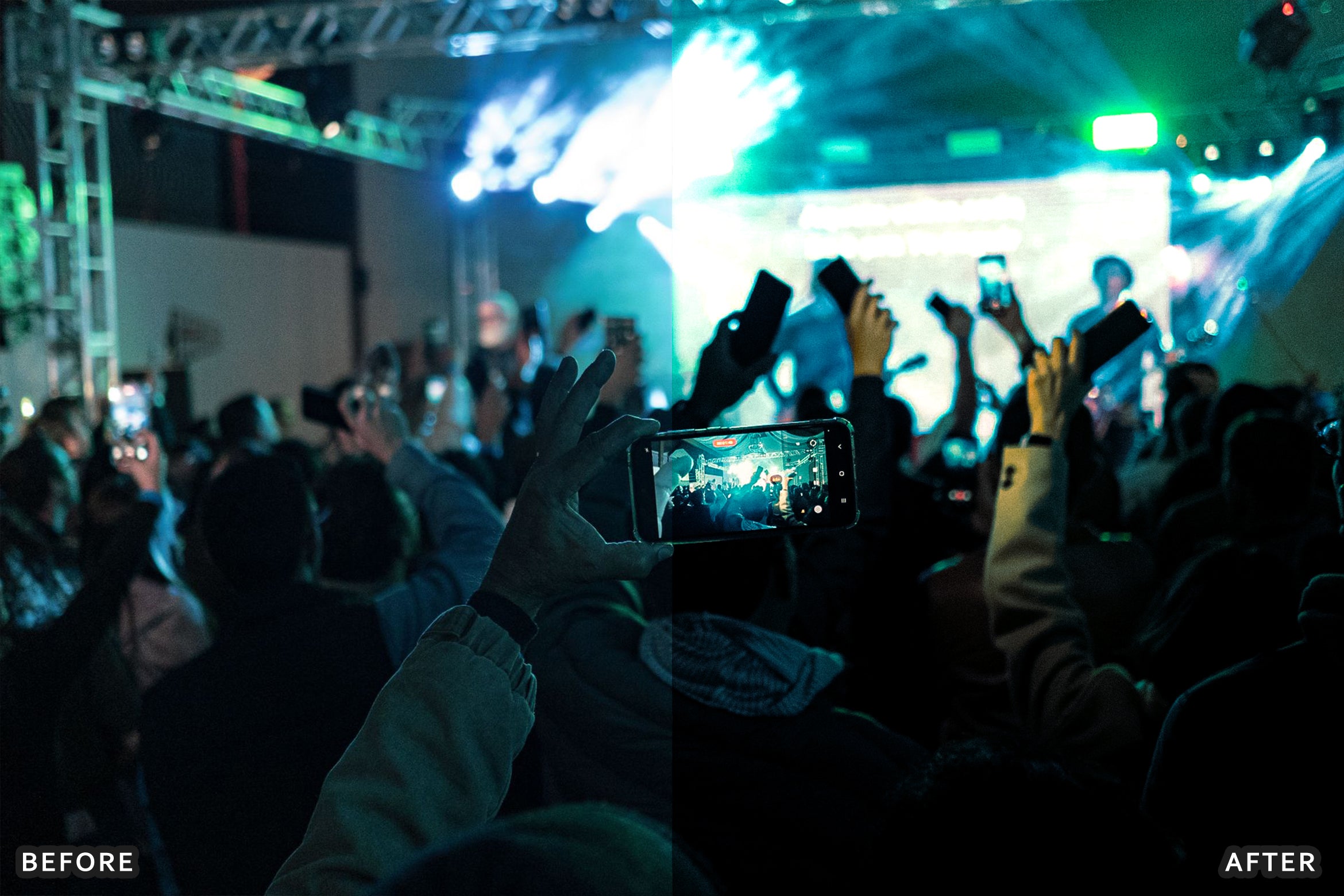 AI-Optimized Live Concert Stage Glow Lightroom Presets