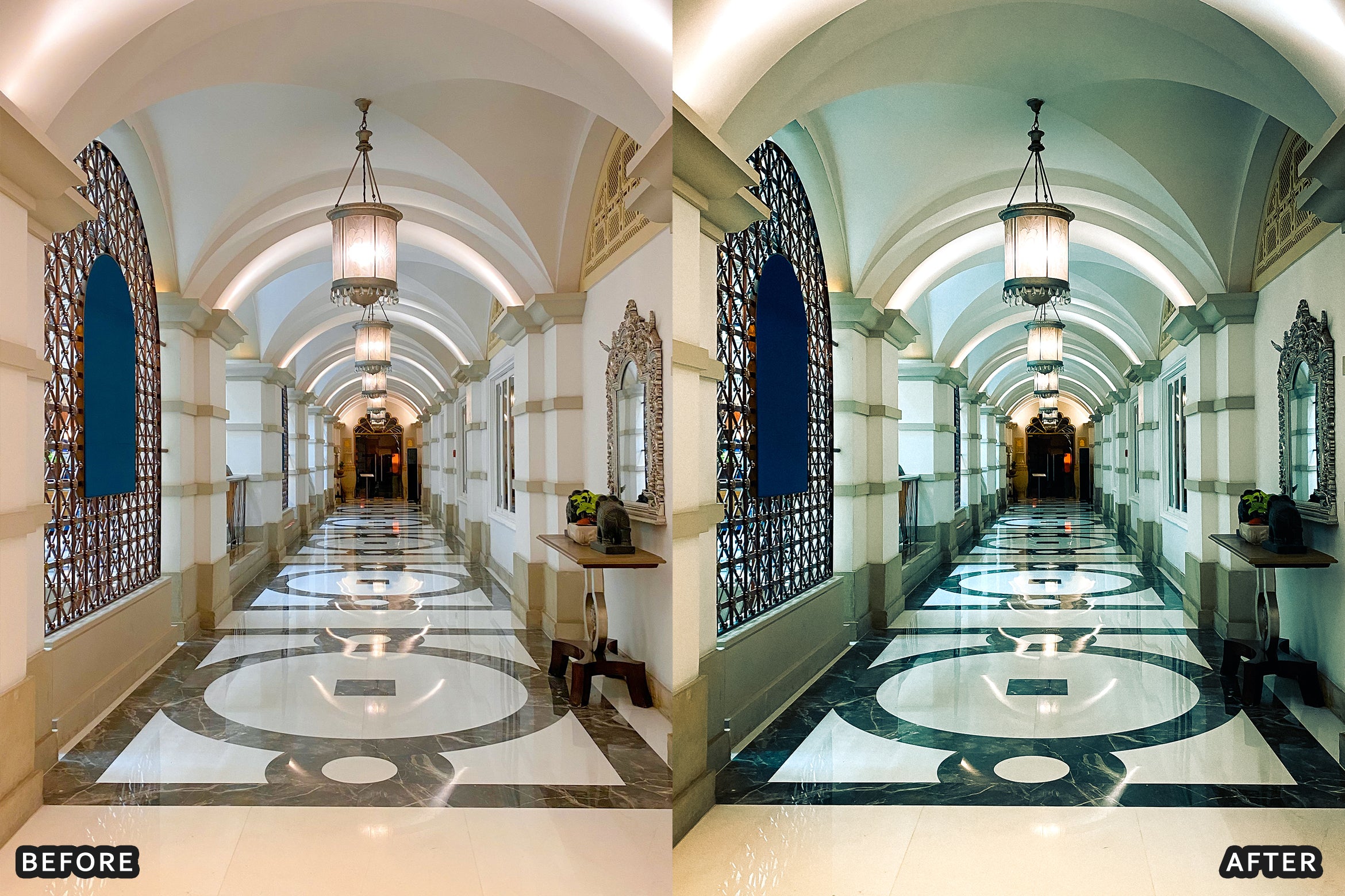 AI-Optimized Luxury Hotel Interior Glow Lightroom Presets