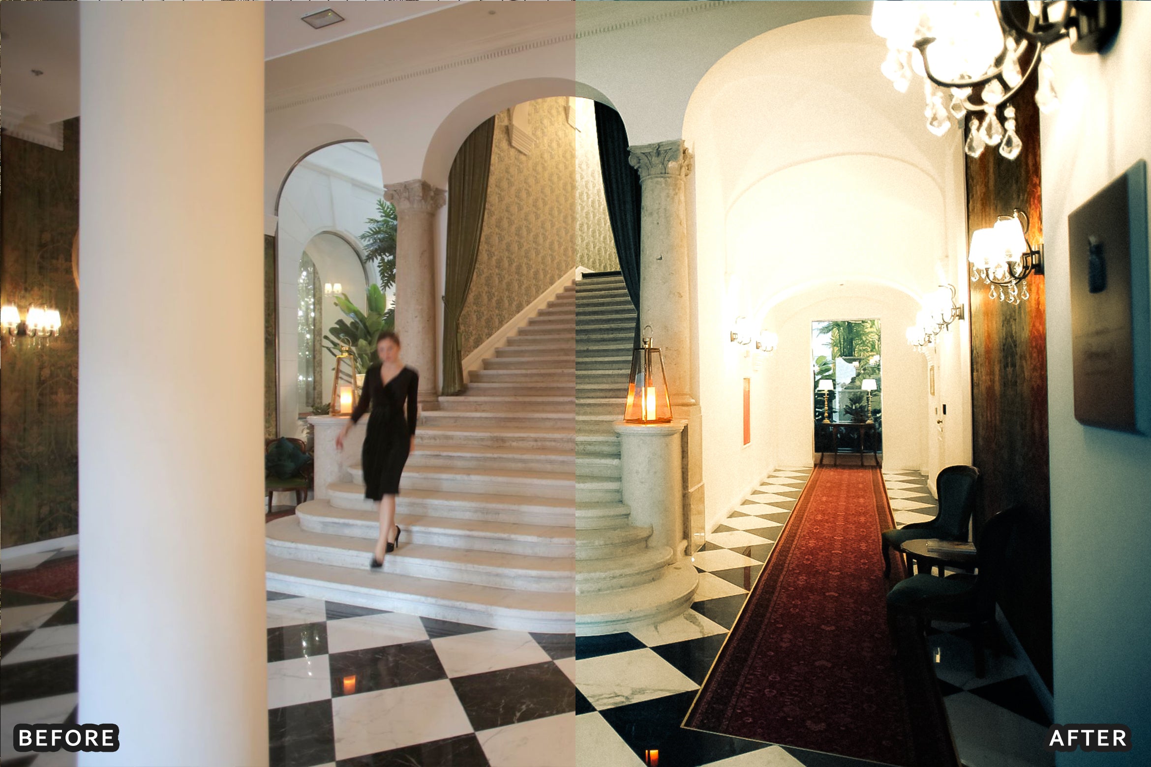 AI-Optimized Luxury Hotel Interior Glow Lightroom Presets