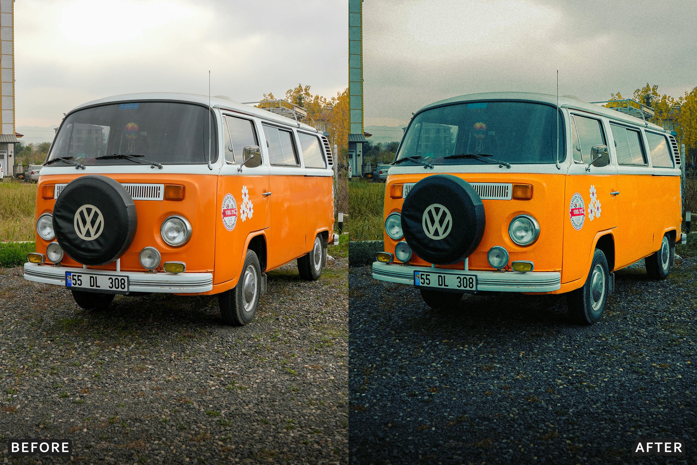 AI-Optimized Orange Retro Film Lightroom Presets