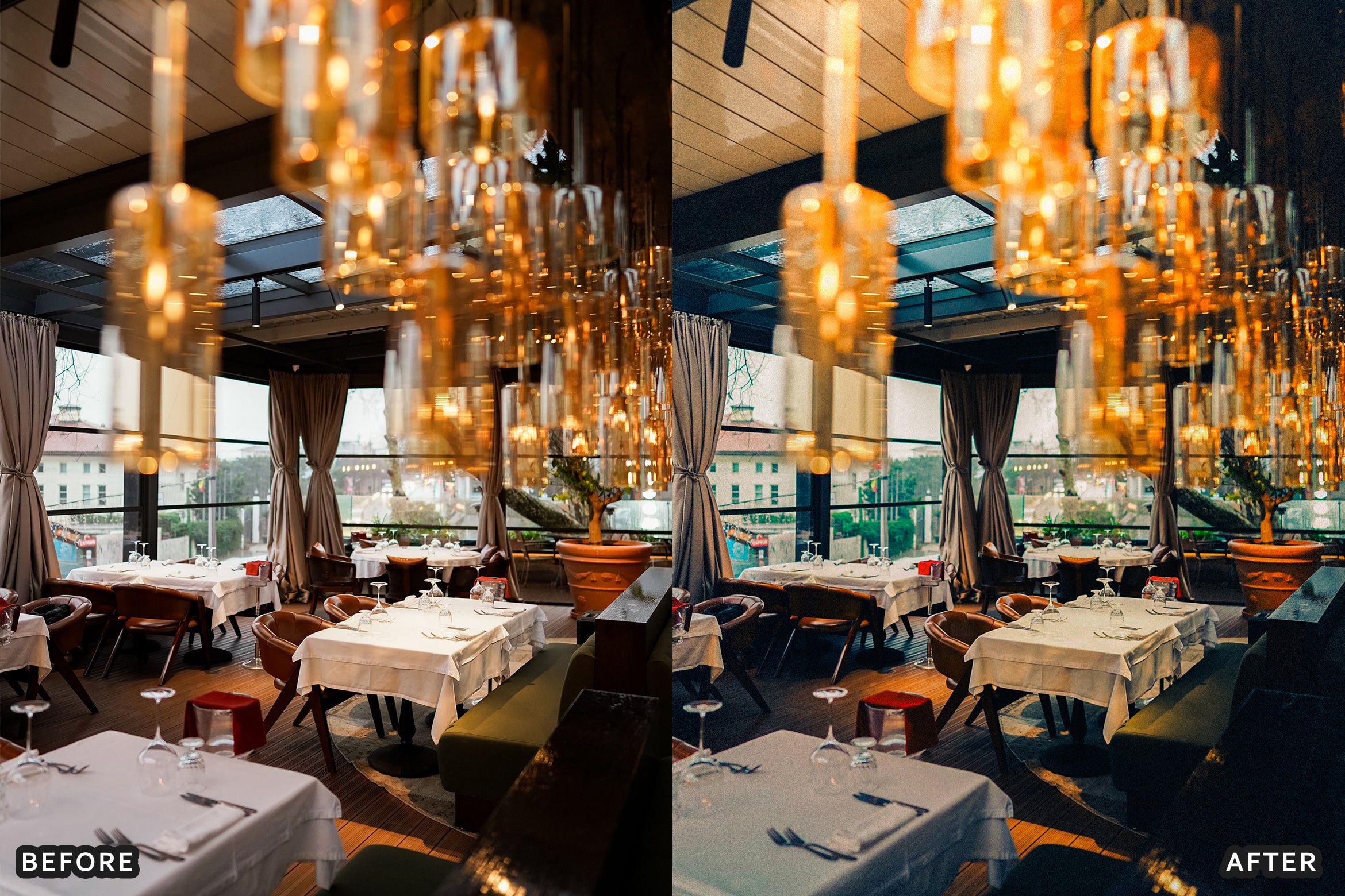 AI-Optimized Candlelight Restaurant Lightroom Presets