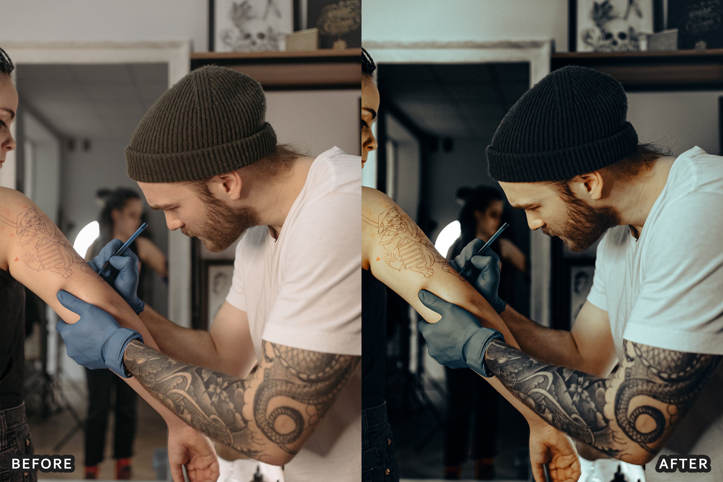 AI-Optimized Ink & Shadow Tattoo Lightroom Presets