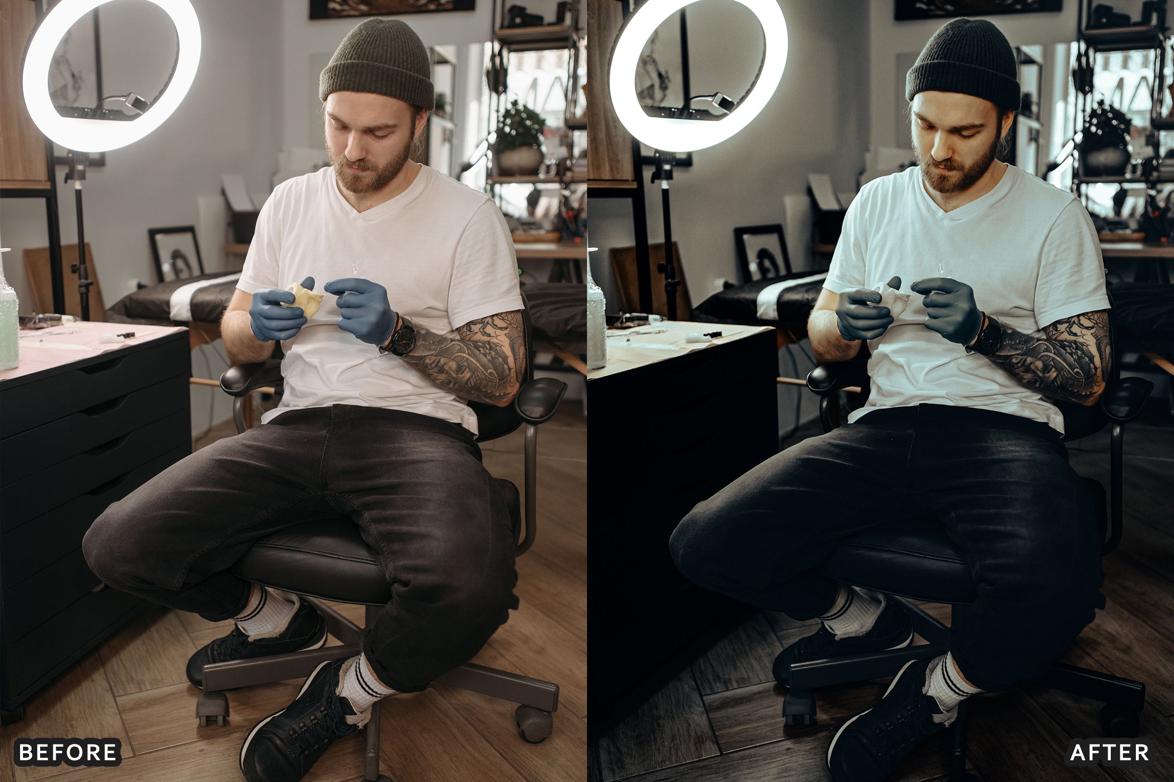 AI-Optimized Ink & Shadow Tattoo Lightroom Presets