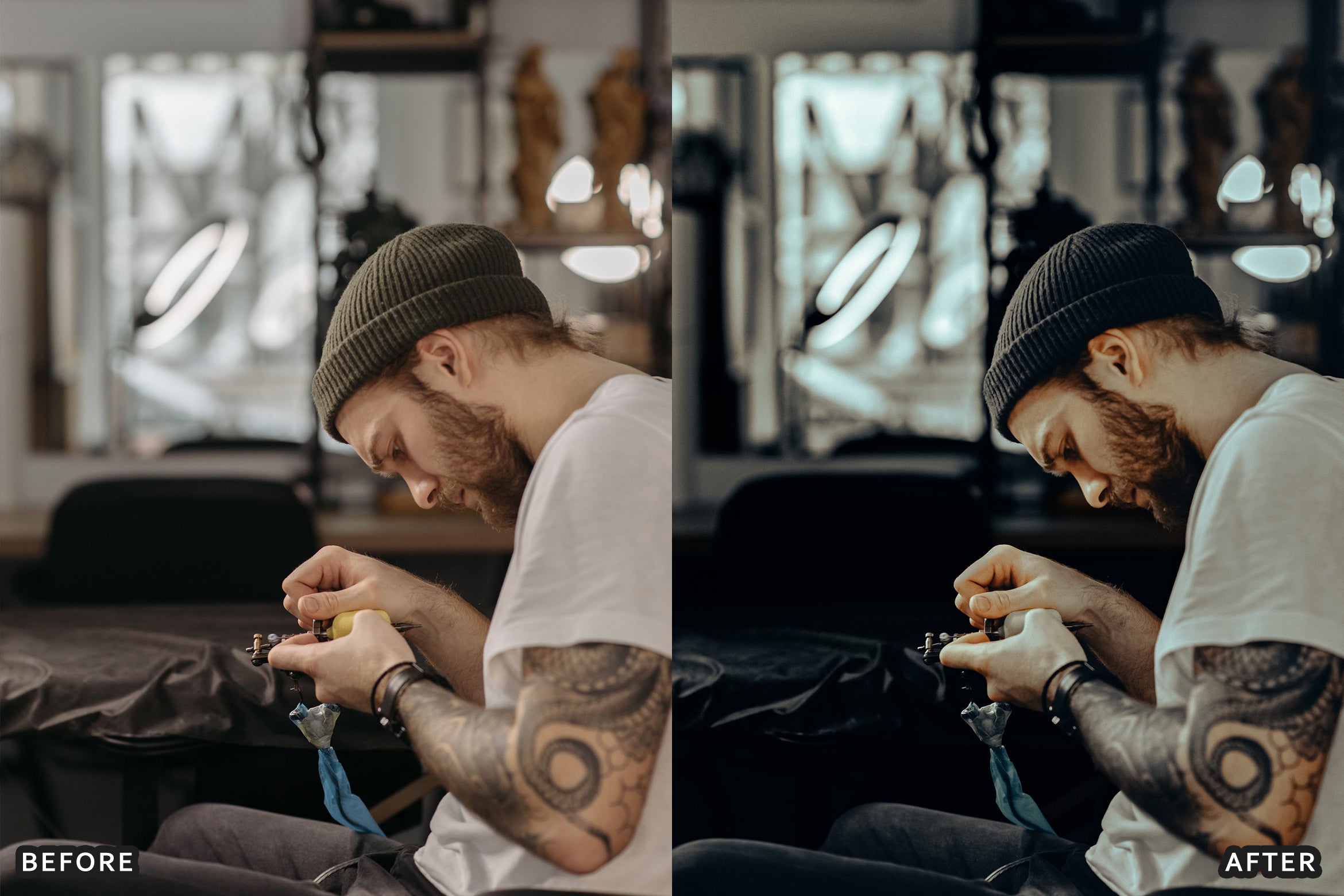 AI-Optimized Ink & Shadow Tattoo Lightroom Presets