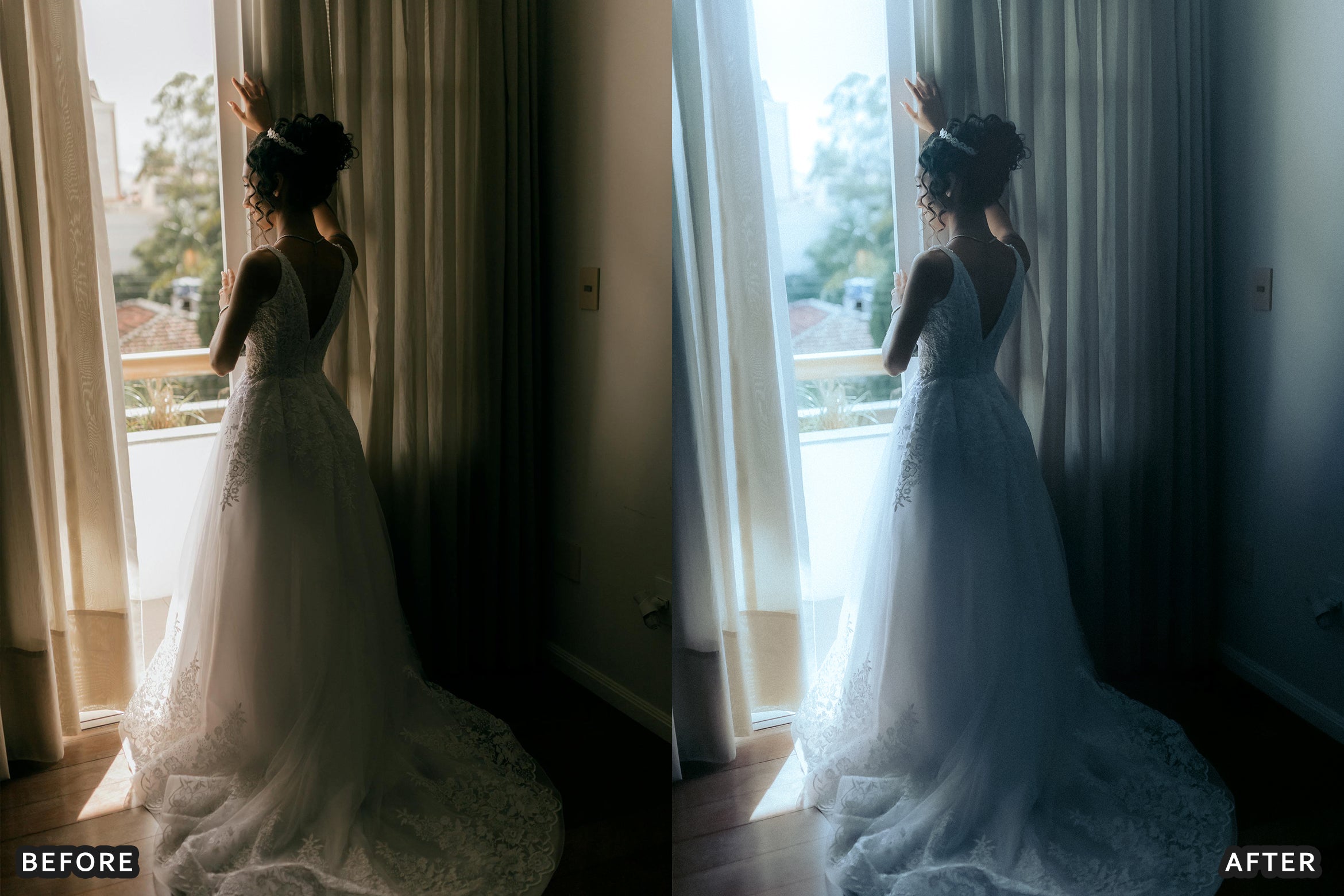 AI-Optimized Bridal Window Glow Lightroom Presets - Lightroom Presets - by AAA Presets