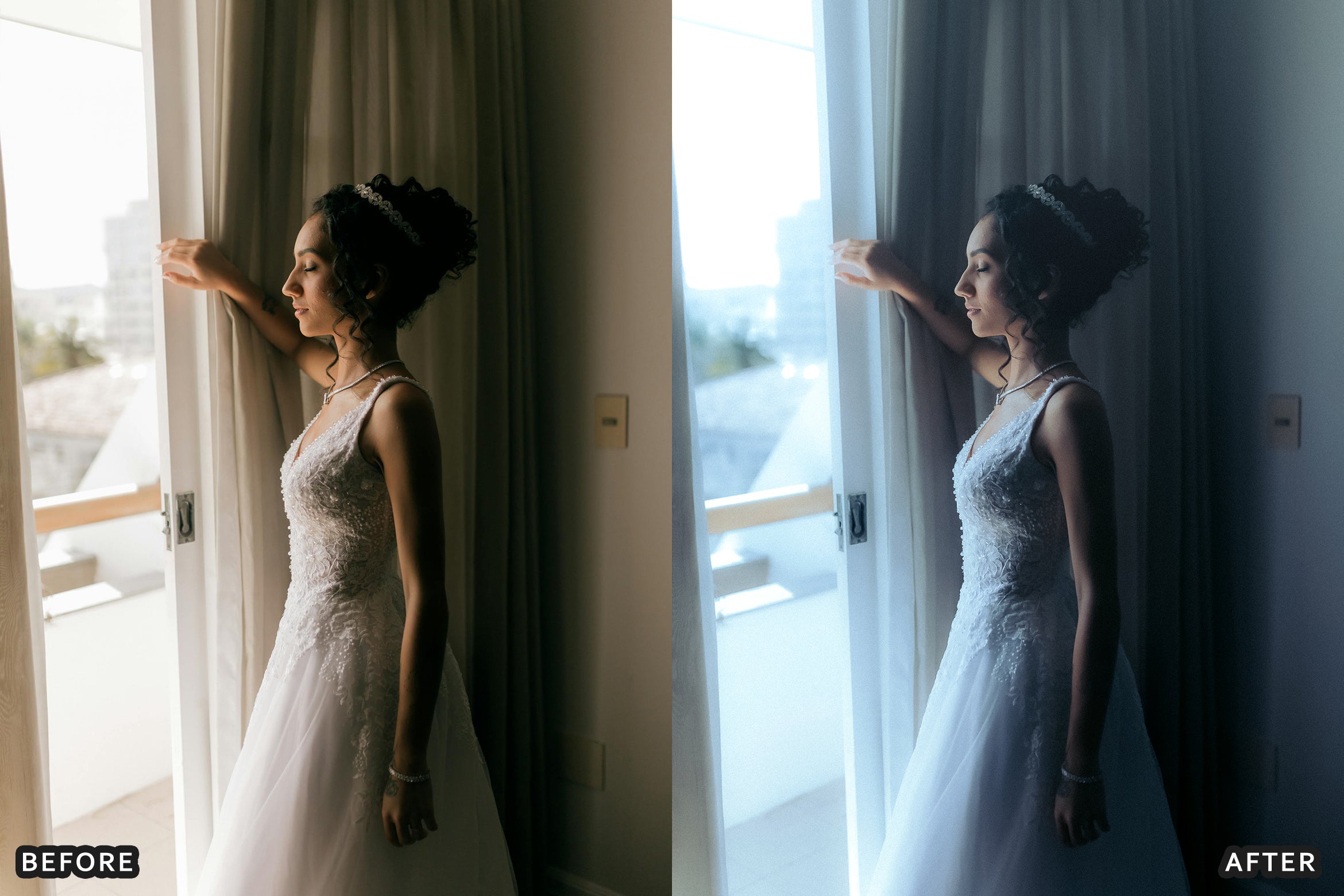 AI-Optimized Bridal Window Glow Lightroom Presets - Lightroom Presets - by AAA Presets