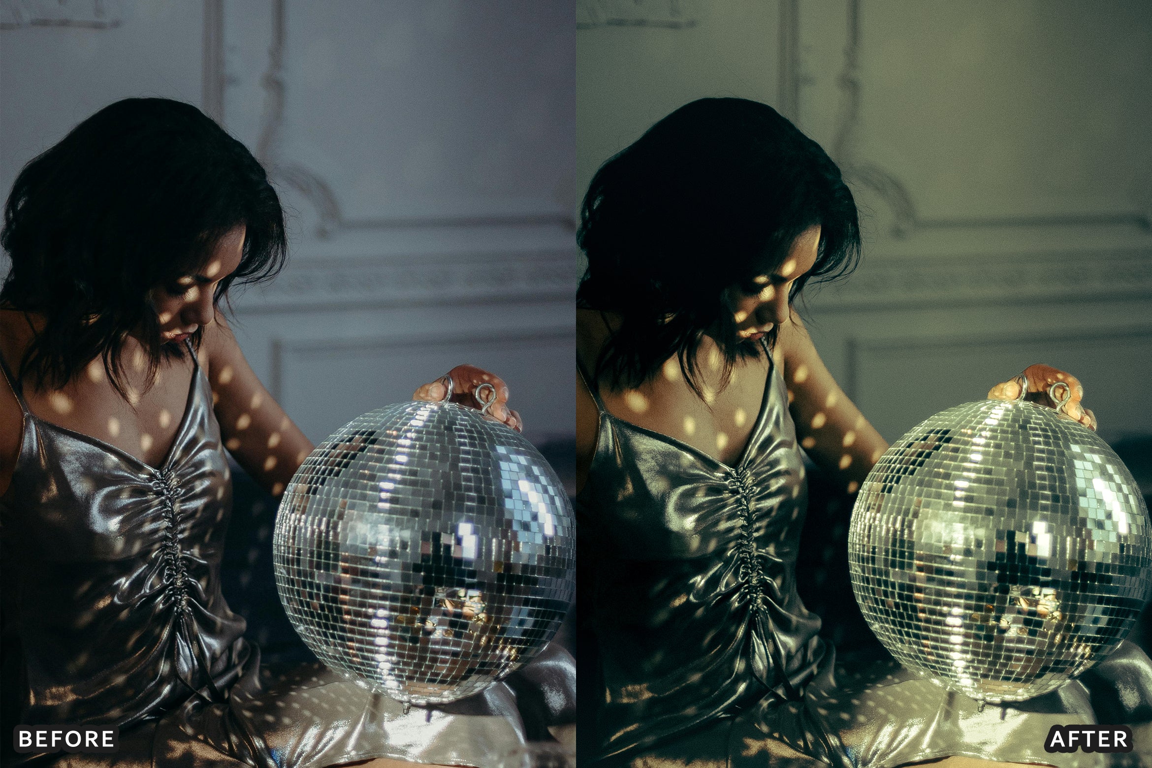 AI-Optimized Champagne Noir Glam Lightroom Presets