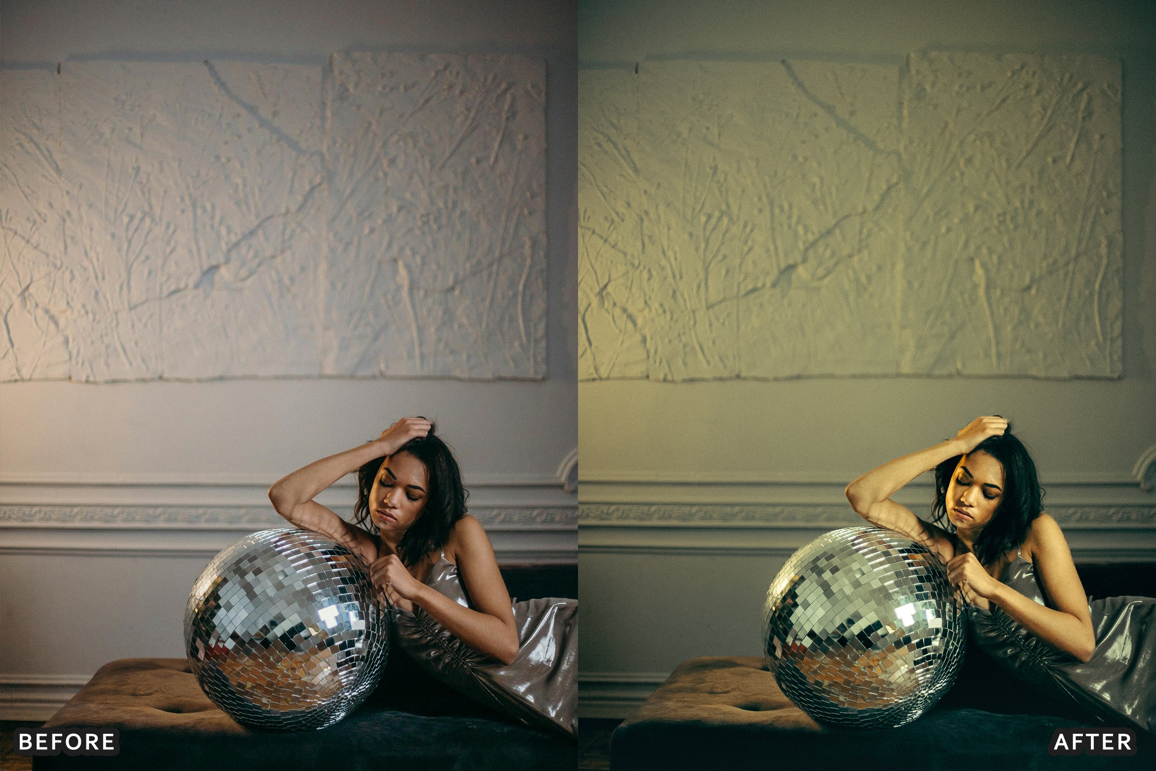 AI-Optimized Champagne Noir Glam Lightroom Presets