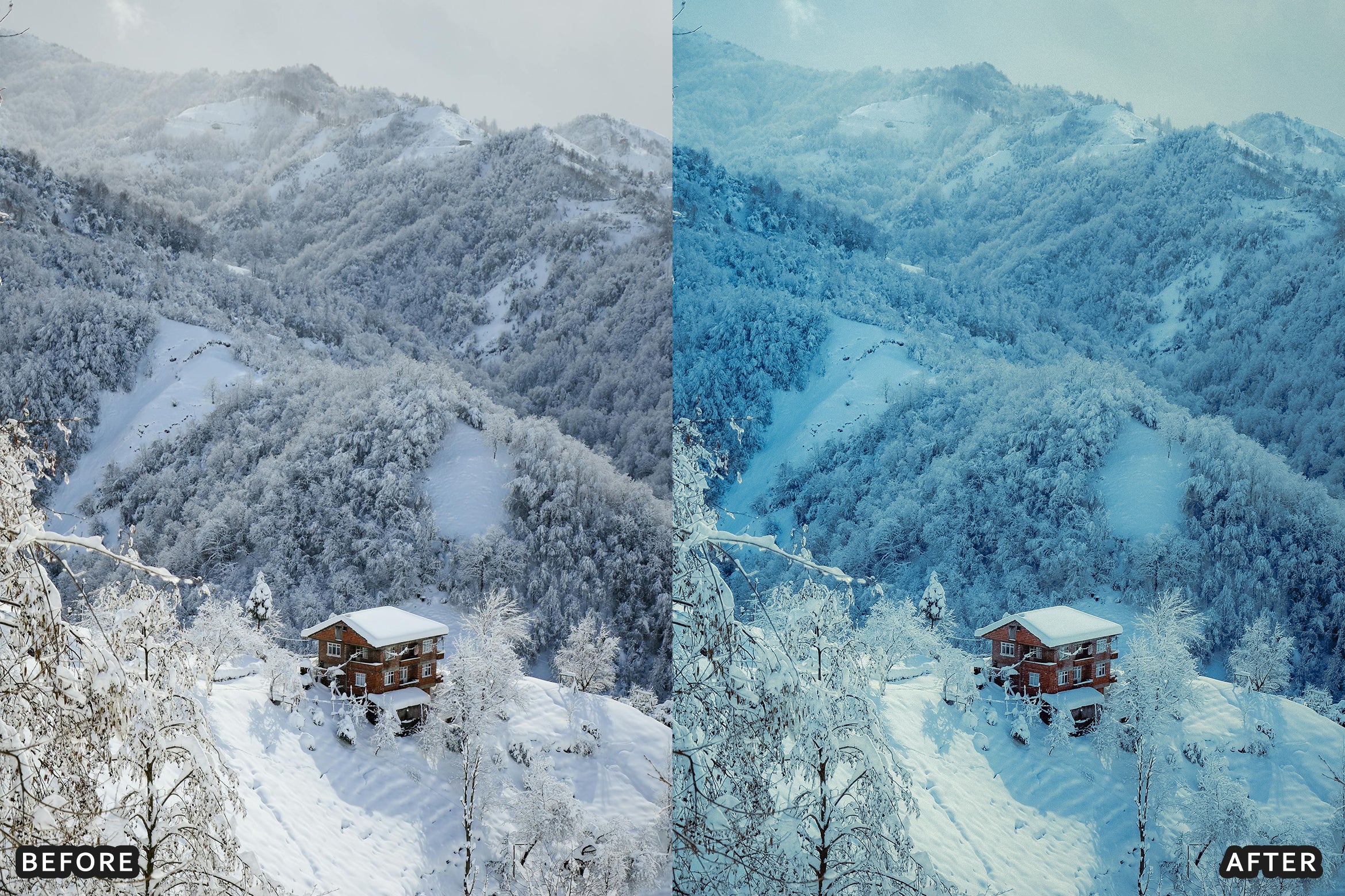 AI-Optimized Winter Snow Landscape Lightroom Presets - Lightroom Presets - by AAA Presets