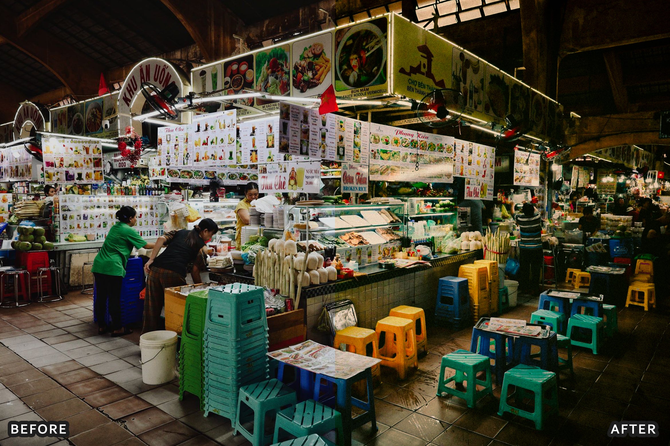 AI-Optimized Neon Street Food Lightroom Presets