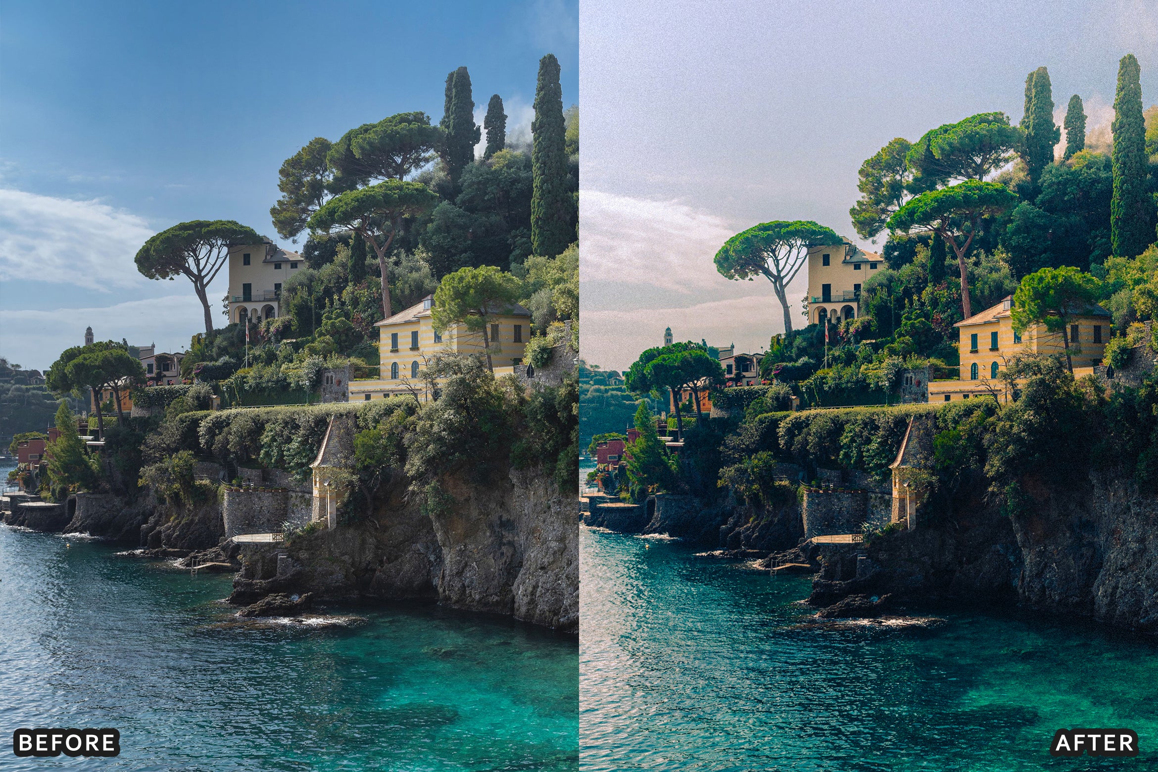 AI-Optimized Mediterranean Riviera Landscape Lightroom Presets