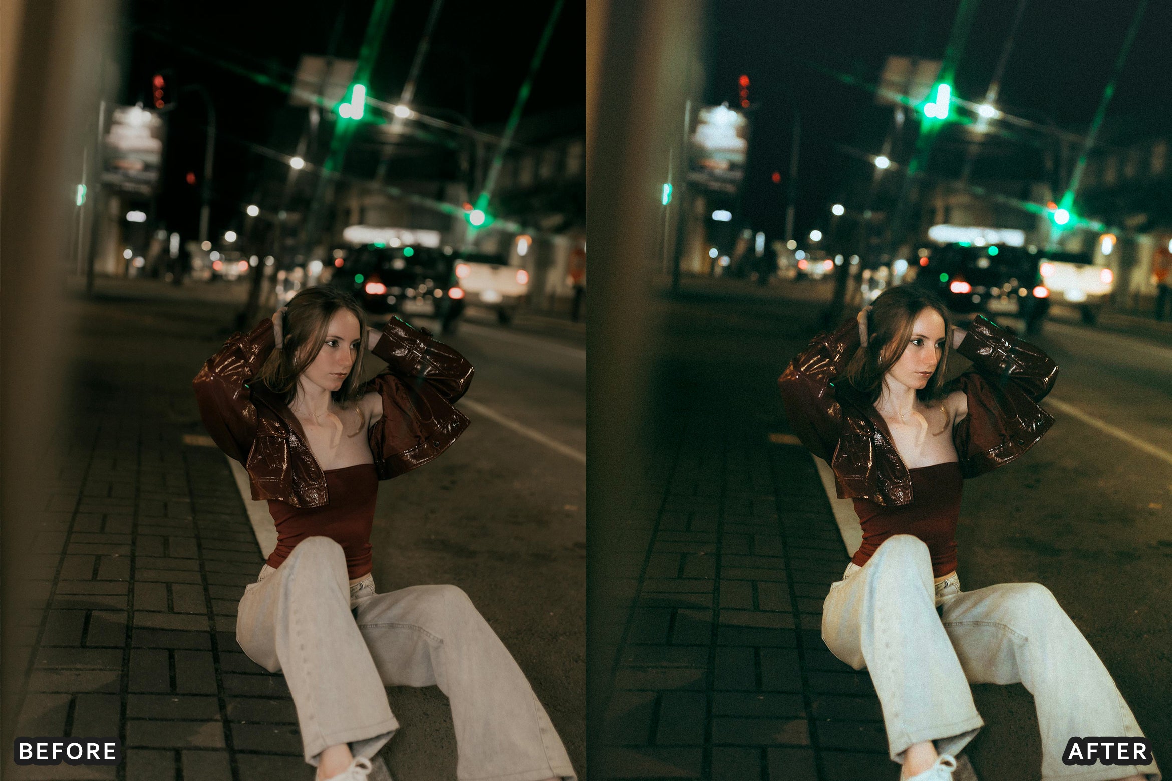 AI-Optimized Midnight Flash Street Lightroom Presets