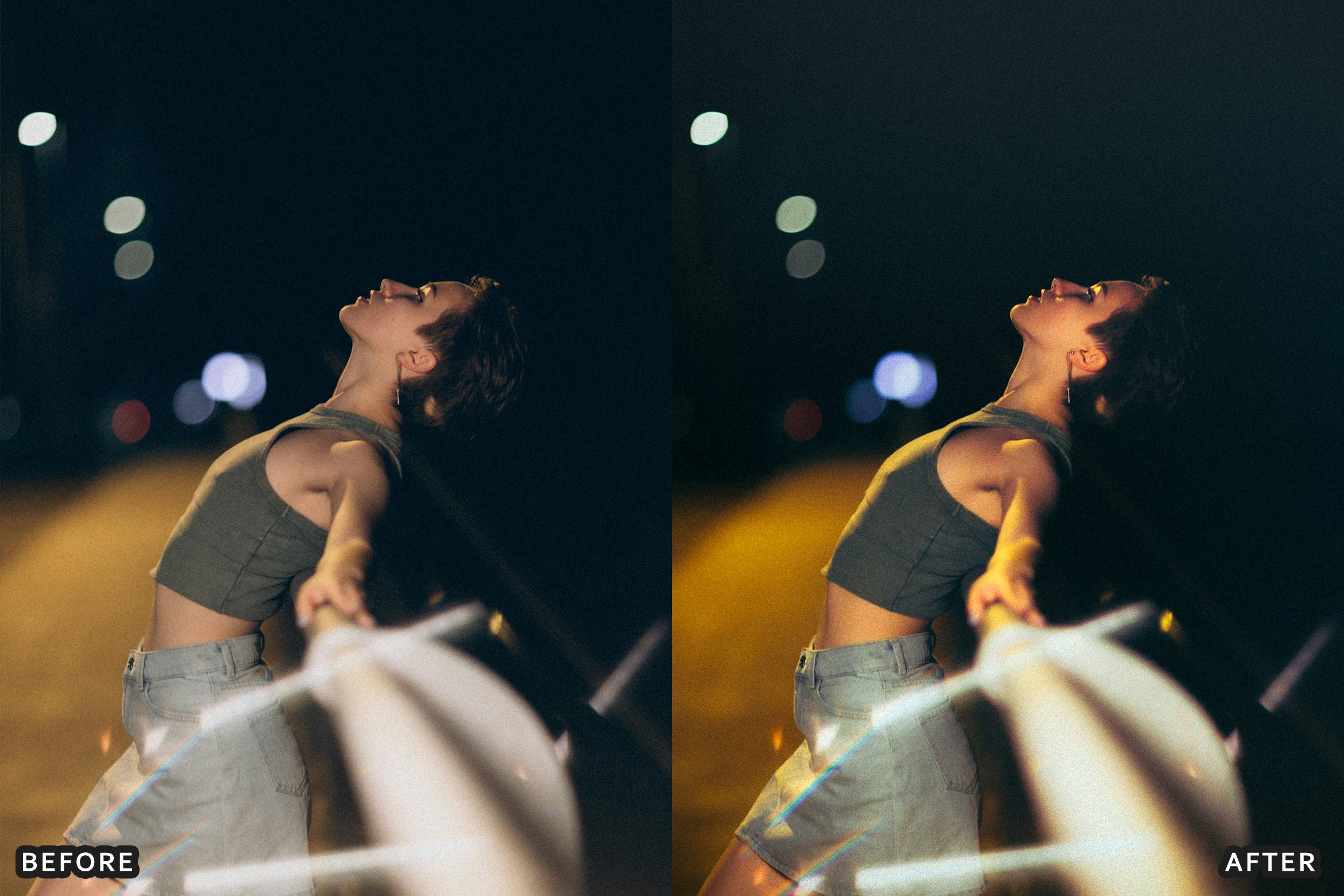 AI-Optimized Midnight Flash Street Lightroom Presets