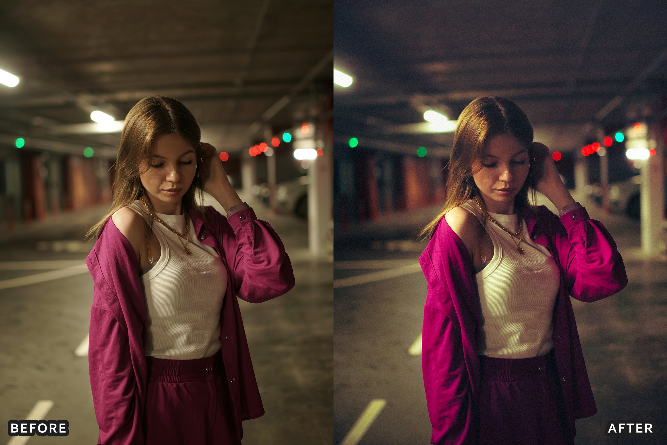 AI-Optimized Midnight Flash Street Lightroom Presets