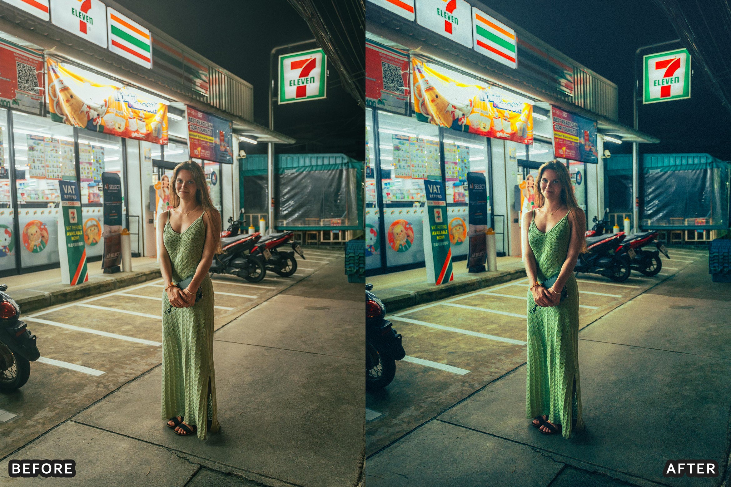 AI-Optimized Midnight Flash Street Lightroom Presets