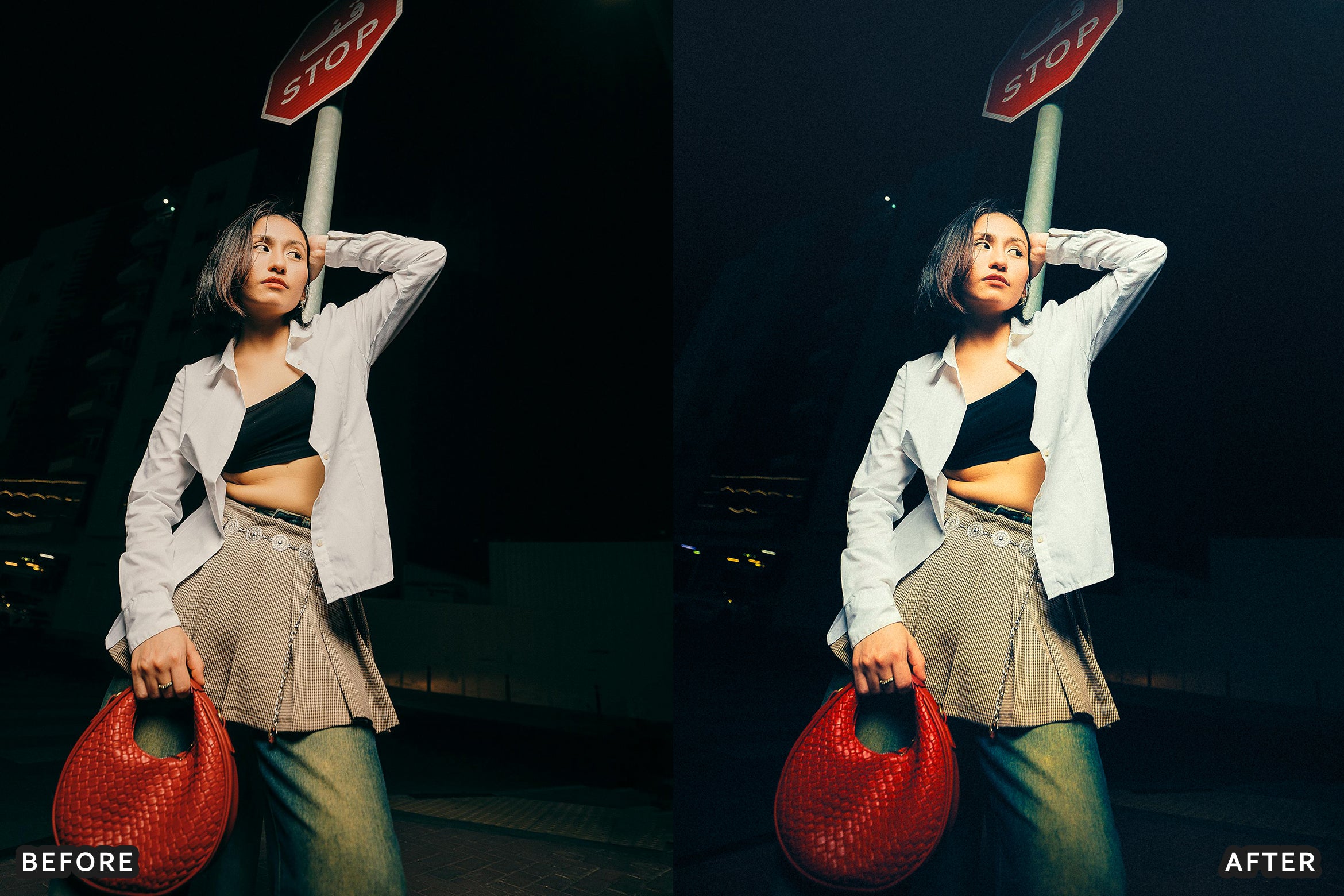 AI-Optimized Midnight Flash Street Lightroom Presets