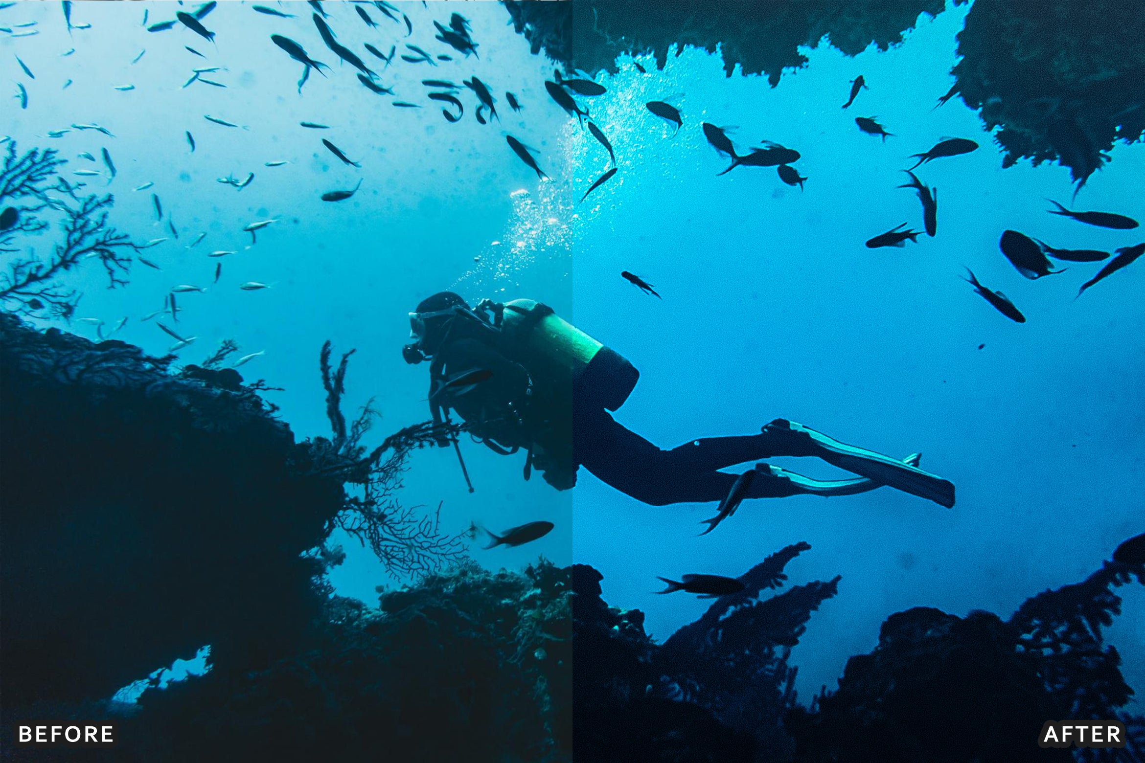 AI-Optimized Moody Underwater Lightroom Presets - Lightroom Presets - by AAA Presets