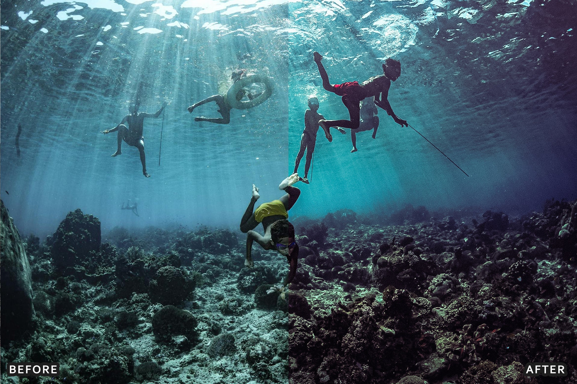 AI-Optimized Moody Underwater Lightroom Presets - Lightroom Presets - by AAA Presets